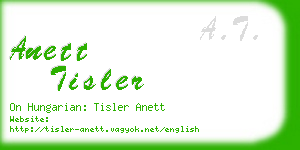 anett tisler business card